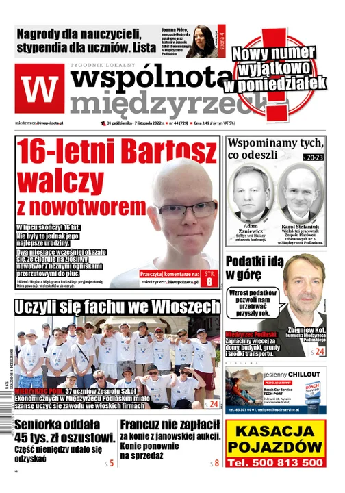 Najnowszy numer Wspólnoty Międzyrzeckiej nietypowo w poniedziałek (31 października 2022) - Zdjęcie główne