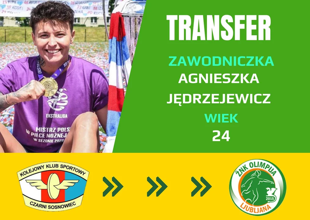Hit transferowy w kobiecym futbolu. Agnieszka Jędrzejewicz zagra w Słowenii! - Zdjęcie główne