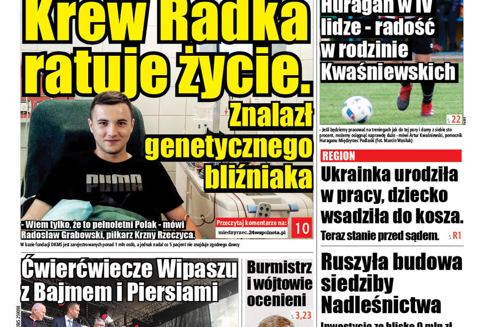 Piłkarz uratował życie genetycznemu bliźniakowi choremu na raka - Zdjęcie główne
