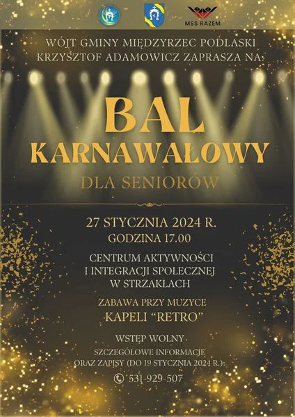 Bal karnawałowy dla seniorów w gminie Międzyrzec (ZAPROSZENIE) - Zdjęcie główne