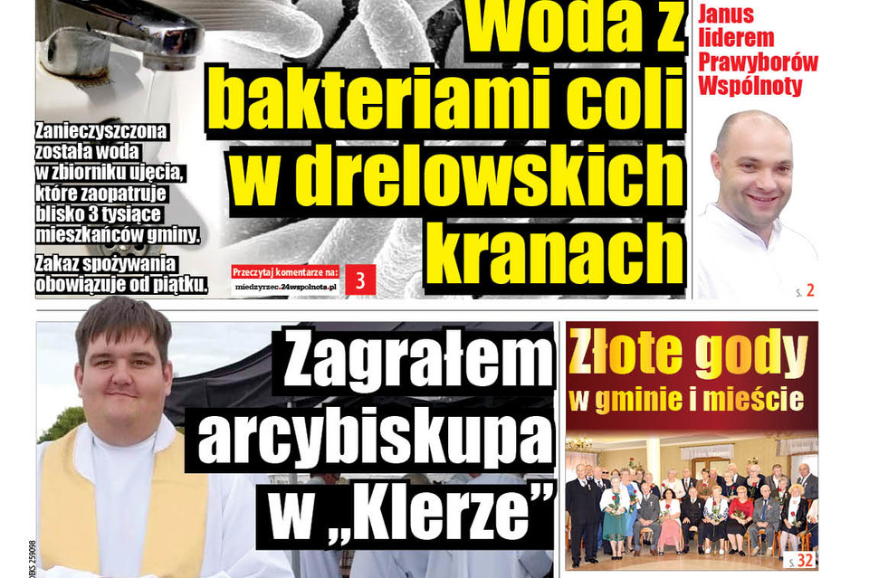 Bakteria coli w drelowskiej wodzie - Zdjęcie główne