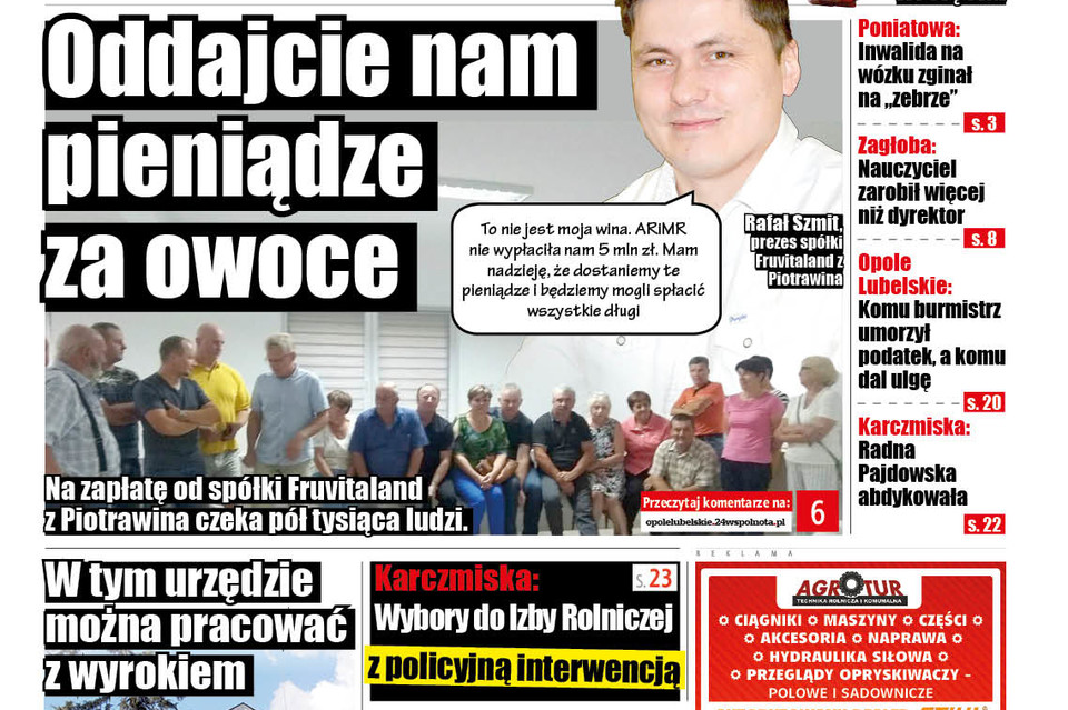 Rolnicy: Oddajcie nam pieniądze za owoce - Zdjęcie główne