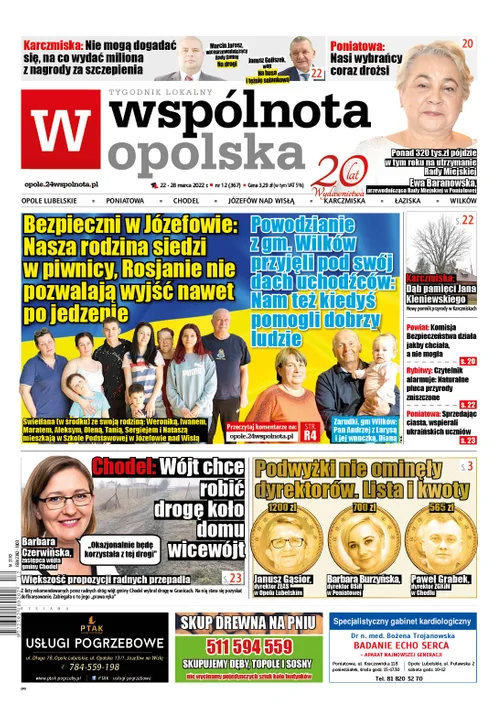 Najnowszy numer Wspólnoty Opolskiej ( 22 marca 2022) - Zdjęcie główne