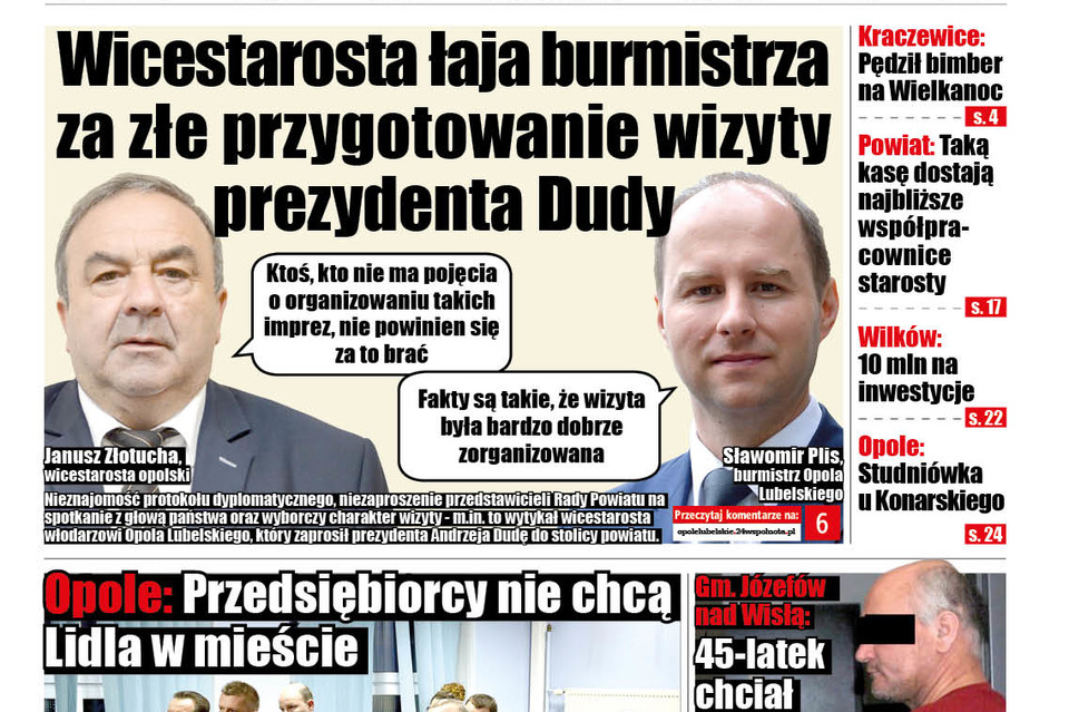 Wicestarosta łaja burmistrza za złe przygotowanie wizyty prezydenta - Zdjęcie główne