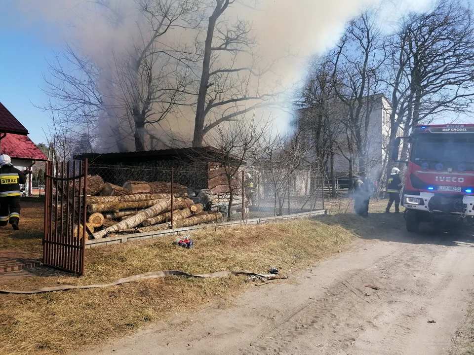 Pożar stodoły w Chodlu