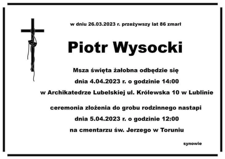 Znane są wstępne wyniki sekcji zwłok aktora Piotra Wysockiego, który zginął w pożarze domu oraz data jego pogrzebu - Zdjęcie główne