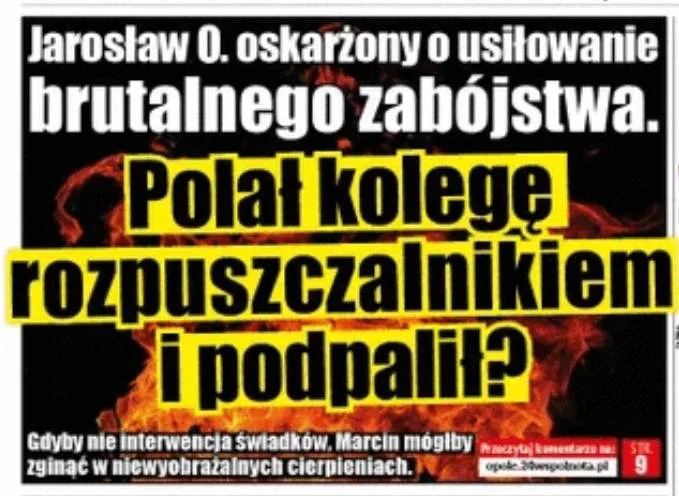 Opole Lubelskie: Polał kolegę rozpuszczalnikiem i podpalił? - Zdjęcie główne