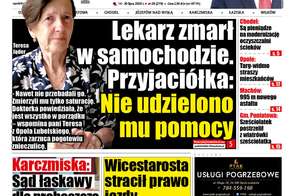 Lekarz zmarł w samochodzie. Przyjaciółka: Nie udzielono mu pomocy - Zdjęcie główne