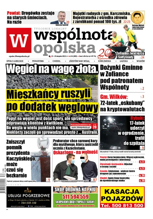 Najnowszy numer Wspólnoty Opolskiej (23 sierpnia 2022) - Zdjęcie główne