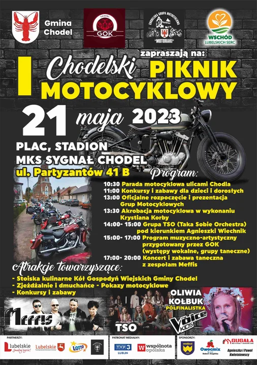 Chodel: Zapraszamy na I Chodelski Piknik Motocyklowy - Zdjęcie główne