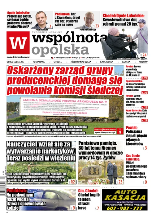 Najnowszy numer Wspólnoty Opolskiej (7 listopada 2023 r.) - Zdjęcie główne