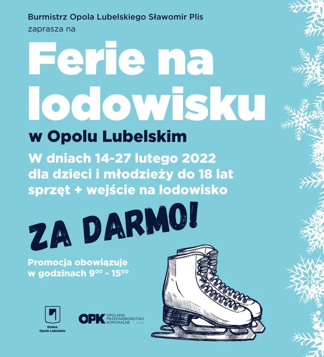 Opole Lubelskie: Ferie na lodowisku - Zdjęcie główne