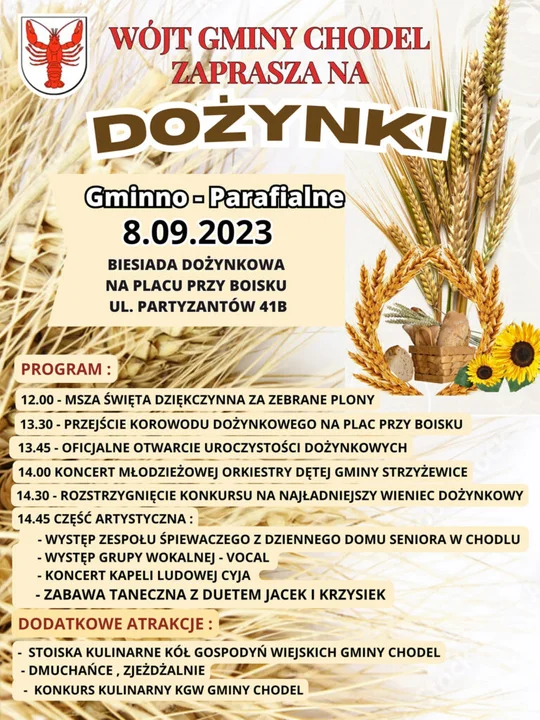 Chodel: Jutro ostatnie dożynki w powiecie - Zdjęcie główne