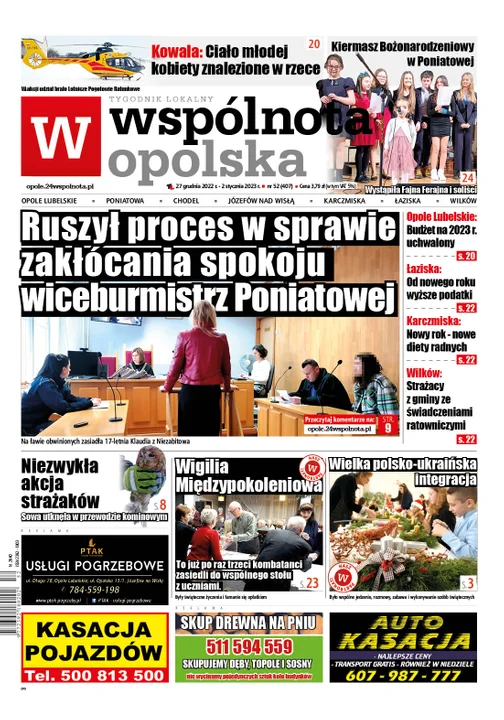 Najnowszy numer Wspólnoty Opolskiej (27 grudnia 2022) - Zdjęcie główne