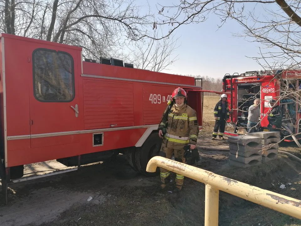 Pożar stodoły w Chodlu