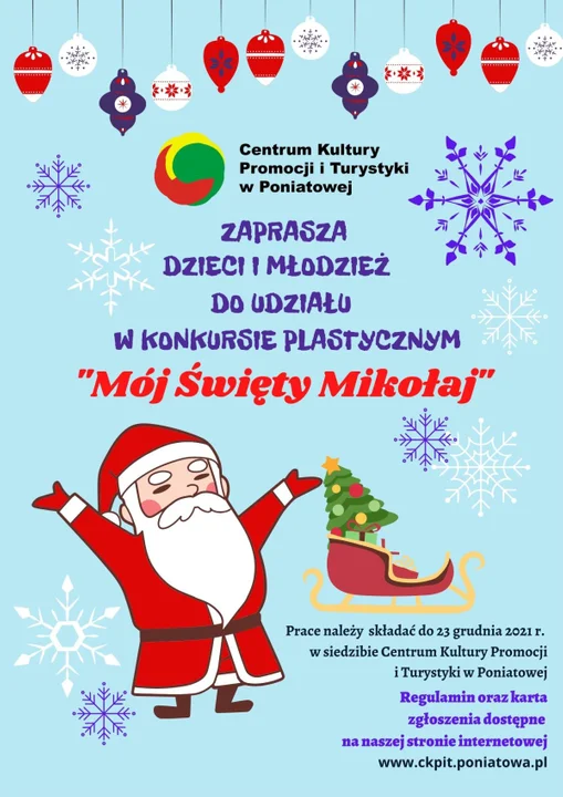 Konkurs plastyczny "Mój Święty Mikołaj" i Festiwal Kolędniczy w Poniatowej - Zdjęcie główne