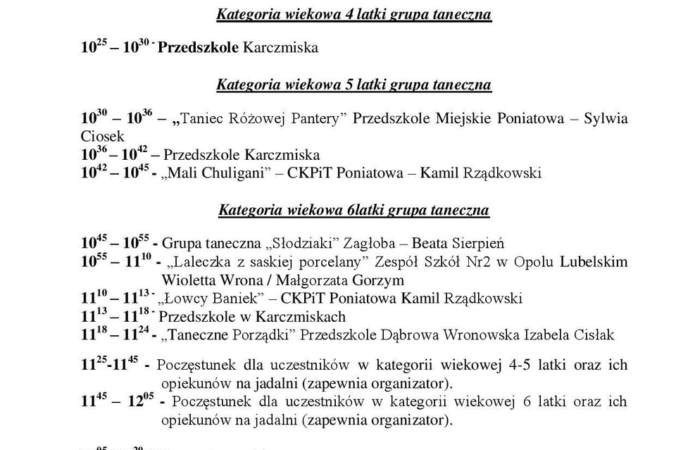 Powiatowy Festiwal Tańca Przedszkola w Karczmiskach - Zdjęcie główne