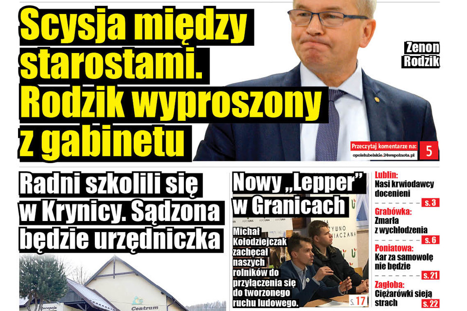 Scysja między starostami. Rodzik wyproszony z gabinetu - Zdjęcie główne