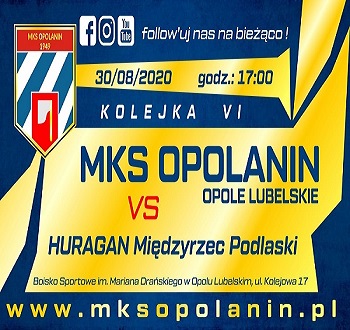 Mecz MKS OPOLANIN Opole Lubelskie vs HURAGAN Międzyrzec Podlaski - Zdjęcie główne