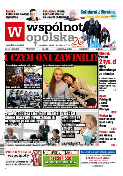 Najnowszy numer Wspólnoty Opolskiej ( 1 marca 2022) - Zdjęcie główne