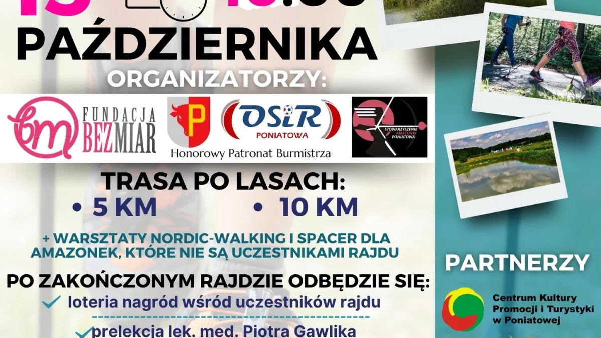 Poniatowa: W niedzielę Różowy Rajd Nordic Walking - Zdjęcie główne