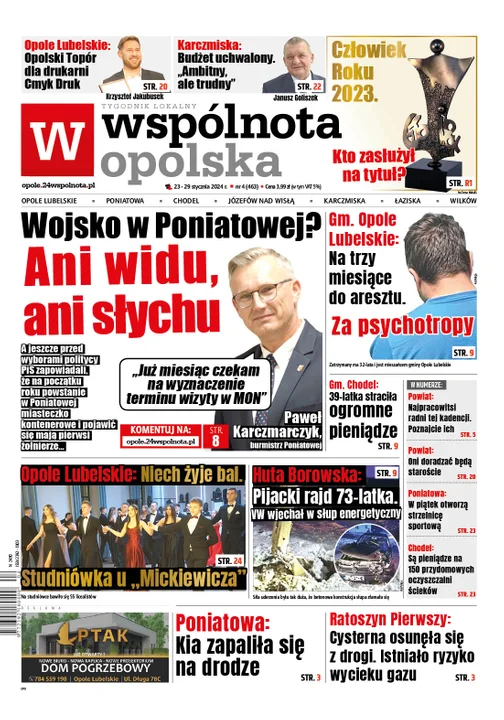 Najnowsze wydanie Wspólnoty Opolskiej 23 stycznia 2024r - Zdjęcie główne