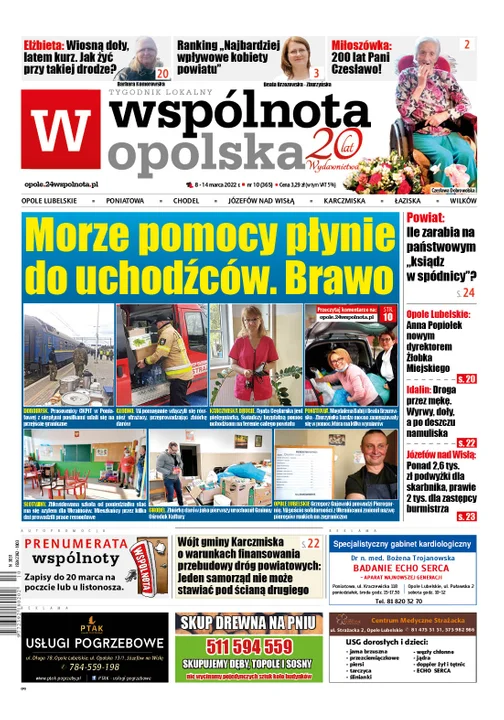 Najnowszy numer Wspólnoty Opolskiej ( 8 marca 2022) - Zdjęcie główne
