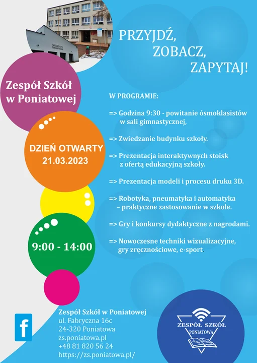 Poniatowa: Dzień otwarty w Zespole Szkół - Zdjęcie główne