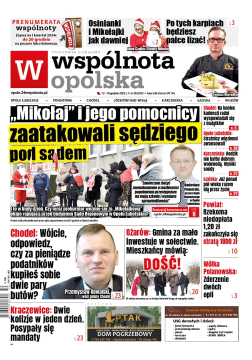 Najnowsze wydanie Wspólnoty Opolskiej -  12 grudnia 2023 r - Zdjęcie główne