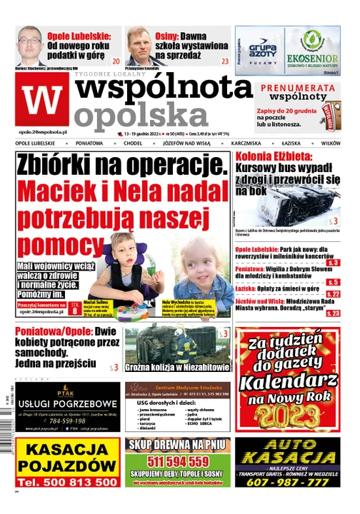 Najnowszy numer Wspólnoty Opolskiej (13 grudnia 2022) - Zdjęcie główne
