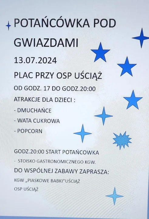 Uściąż: Dziś będzie można potańczyć pod gwiazdami - Zdjęcie główne