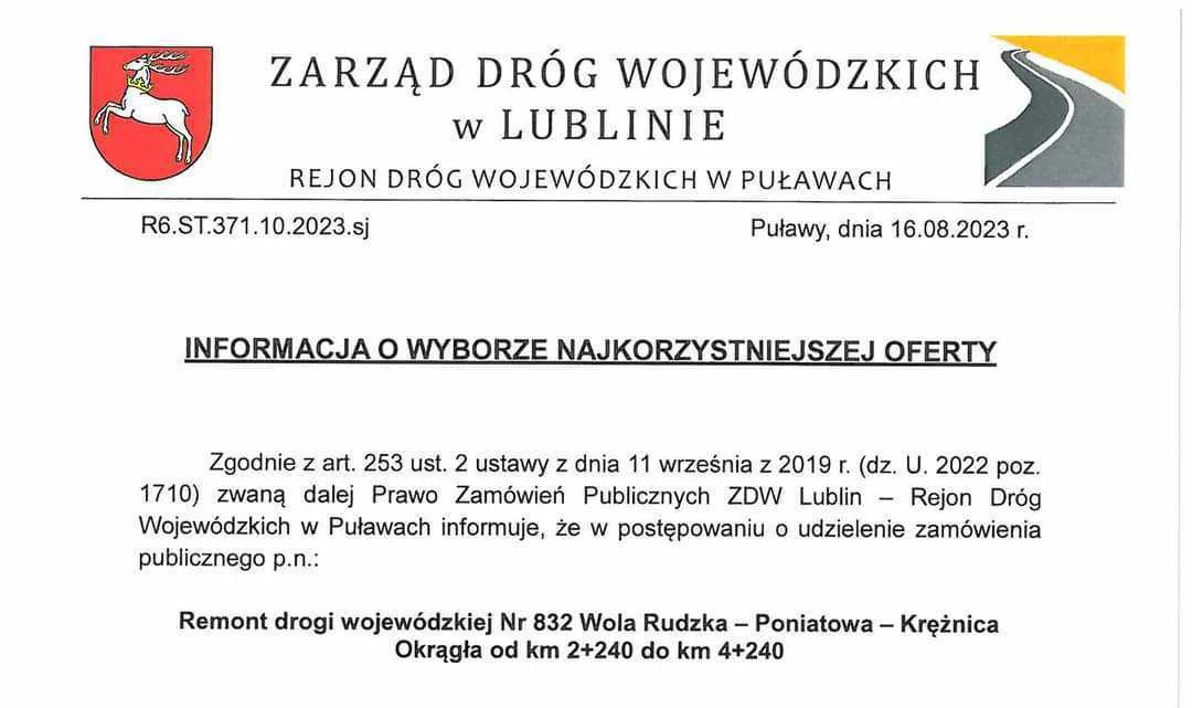 Powiat: Doczekamy się remontu drogi Opole Lubelskie - Poniatowa - Zdjęcie główne