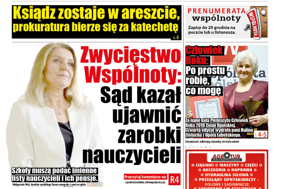 Zwycięstwo Wspólnoty: Sąd nakazał ujawnić zarobki nauczycieli - Zdjęcie główne