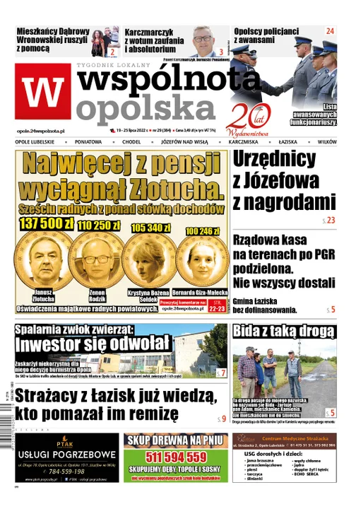Najnowszy numer Wspólnoty Opolskiej (19 lipca 2022) - Zdjęcie główne