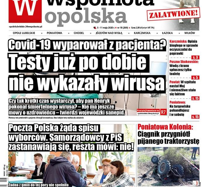 Covid-19 wyparował z pacjenta? Testy już po dobie nie wykazały wirusa - Zdjęcie główne