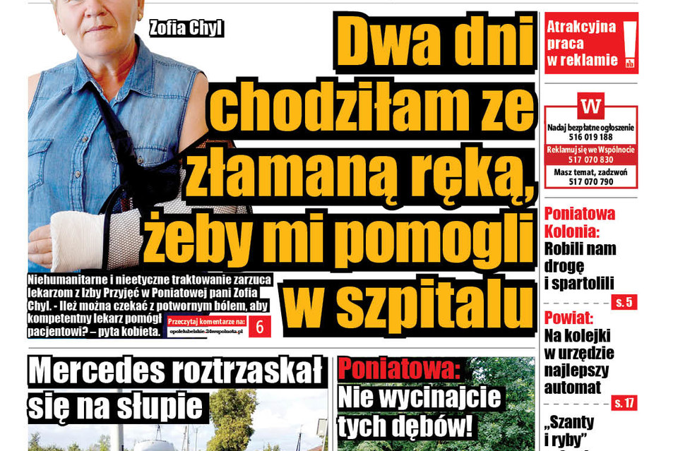 Dwa dni chodziłam ze złamaną ręką, żeby mi pomogli - Zdjęcie główne