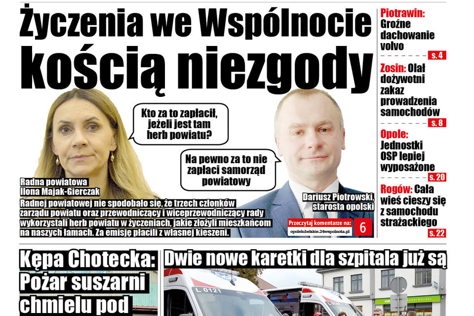 Życzenia we "Wspólnocie" kością niezgody - Zdjęcie główne