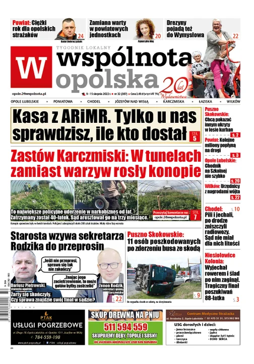 Najnowszy numer Wspólnoty Opolskiej (9 sierpnia 2022) - Zdjęcie główne