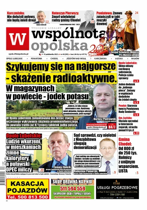 Powiat opolski: Jodek potasu w magazynach naszych gmin - Zdjęcie główne