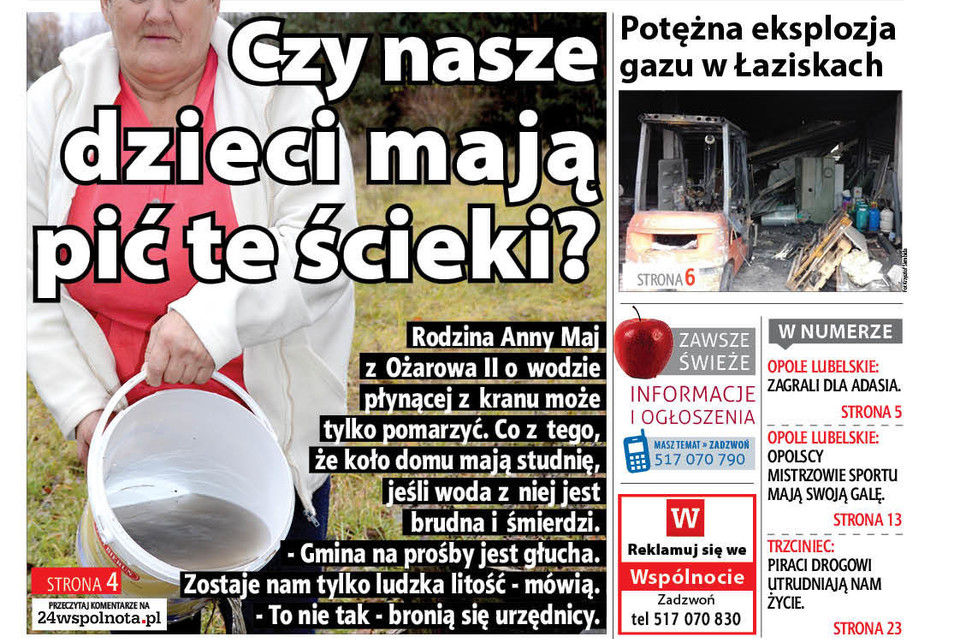 Czy nasze dzieci mają pić te ścieki? - Zdjęcie główne