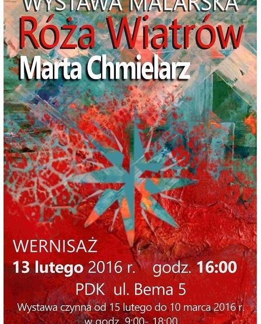 Róża Wiatrów - wystawa malarska Marty Chmielarz - Zdjęcie główne