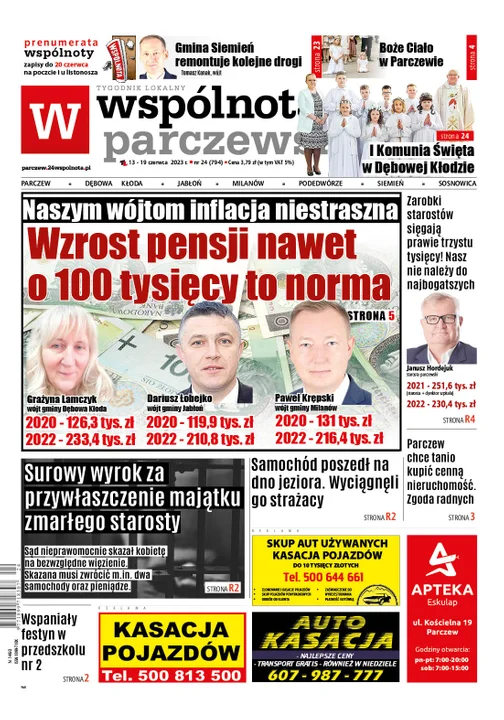 Najnowszy numer Wspólnoty Parczewskiej(13 czerwca 2023r) - Zdjęcie główne