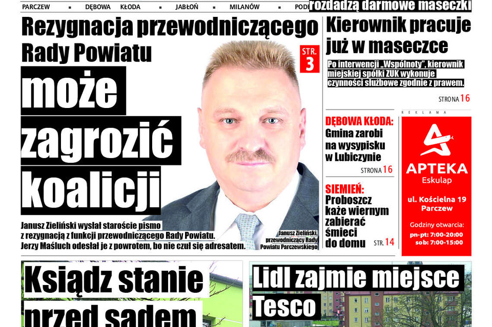 Rezygnacja przewodniczącego Rady Powiatu może zagrozić koalicji - Zdjęcie główne