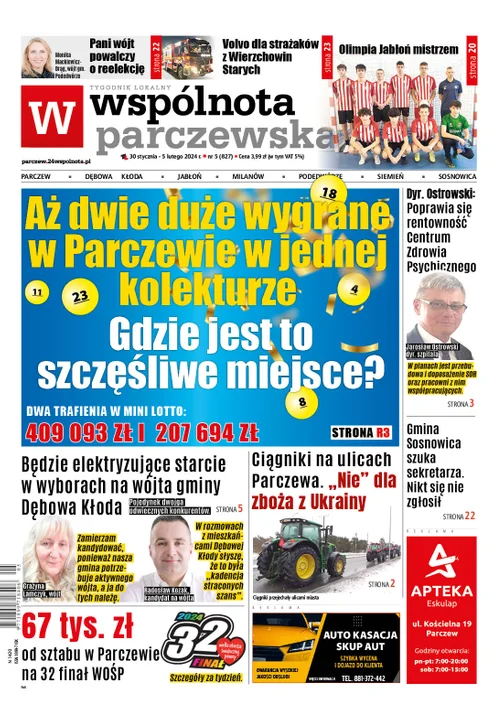 Najnowsze wydanie Wspólnoty Parczewskiej 30 stycznia 2024r - Zdjęcie główne