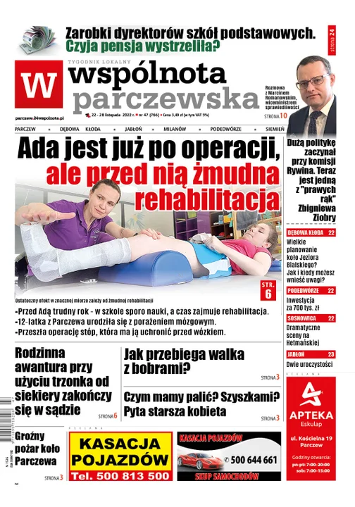 Najnowszy numer Wspólnoty Parczewskiej (22 listopada 2022) - Zdjęcie główne