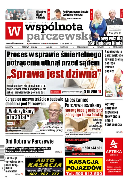 Najnowszy numer Wspólnoty Parczewskiej (18 kwietnia 2023r) - Zdjęcie główne