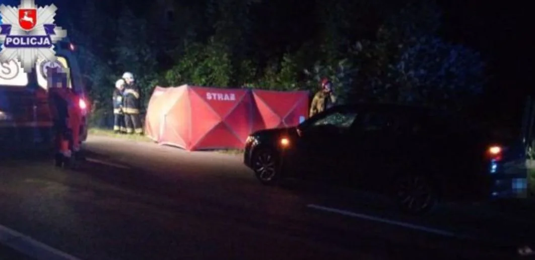 Śmiertelny wypadek w Miłkowie. Za kierownicą auta siedział policjant z KPP w Parczewie - Zdjęcie główne