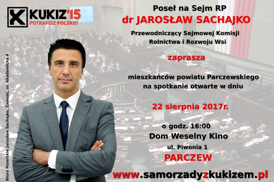 Spotkanie z posłem Jarosławem Sachajko - Zdjęcie główne