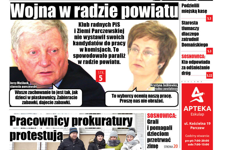 Wojna w radzie powiatu parczewskiego - Zdjęcie główne