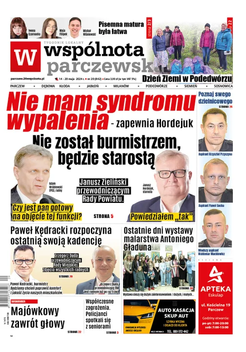 Najnowsze wydanie Wspólnoty Parczewskiej 14 maja 2024r - Zdjęcie główne